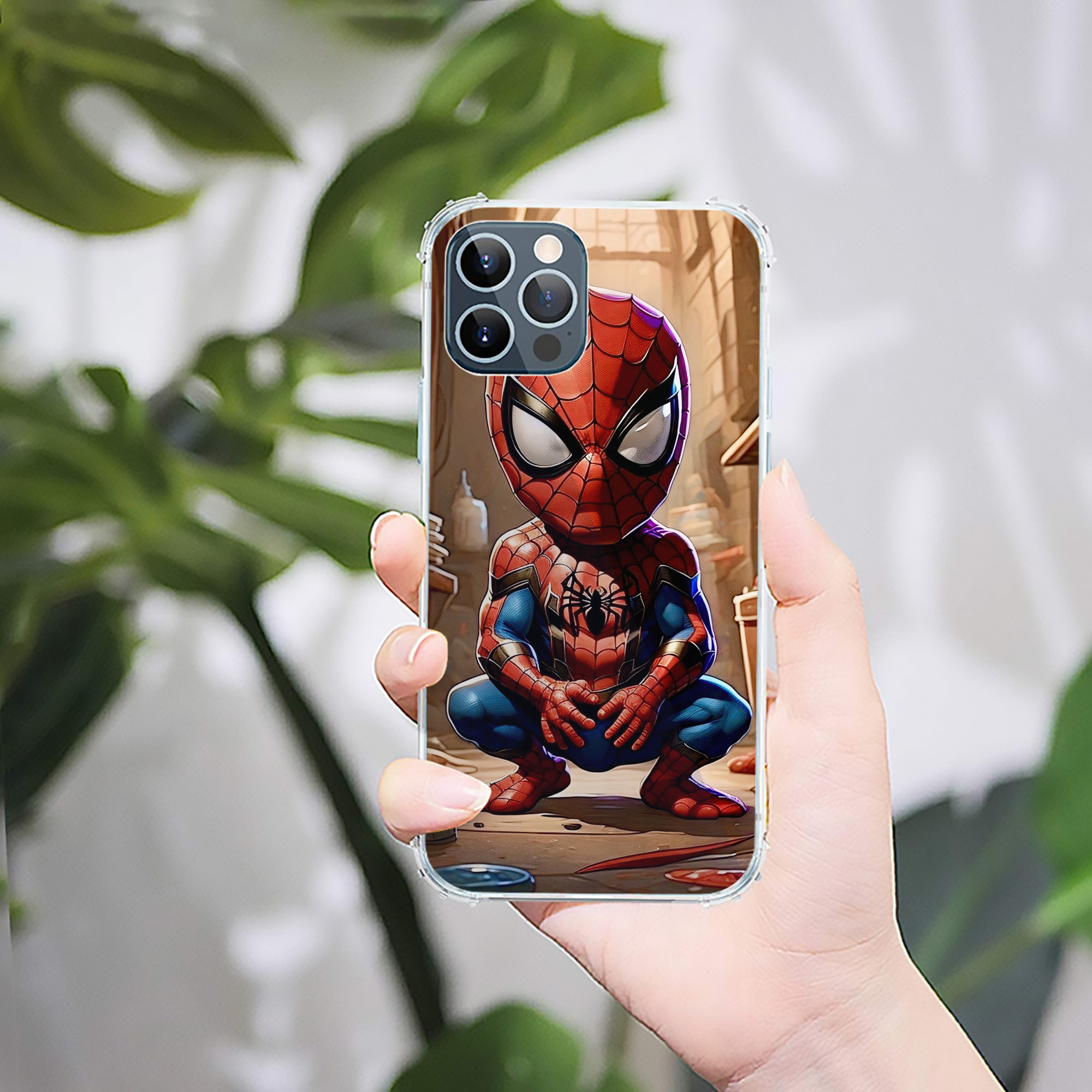 （画像用） Spider Man スパイダーマン 【iPhone 12シリーズ対応】透明スマホケース（クリアソフトケース）